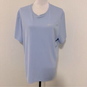 Nike Dri-FIT Men’s Large Miler UPF 40+ Running Training Gym Shirt Light Blue